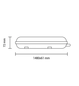 Réglette LED Fine Étanche IP65 55W 150cm - Blanc du Jour 6000K