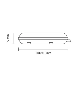 Réglette LED Fine Étanche IP65 40W 120cm avec Batterie de Secours - Blanc du Jour 6000K