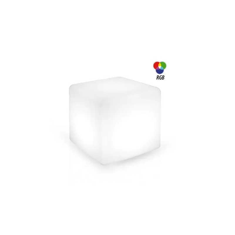 Cube LED Lumineux avec Télécommande Etanche IP44 IK10 400x400mm - RGB