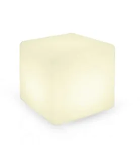 Cube LED Lumineux avec Télécommande Etanche IP44 IK10 400x400mm - RGB