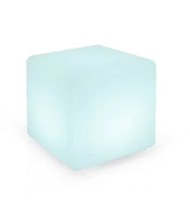 Cube LED Lumineux avec Télécommande Etanche IP44 IK10 400x400mm - RGB