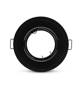 Support de Spot Encastrable Rond Ø85mm Noir