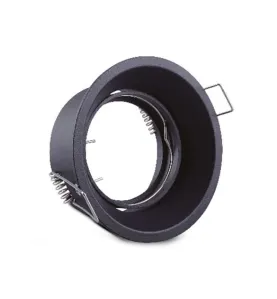 Support de Spot Encastrable Rond Ø85mm Noir