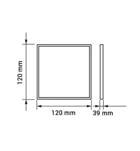 Plafonnier LED en Saillie 6W (50W) Blanc 120x120mm - Blanc Chaud 2800K