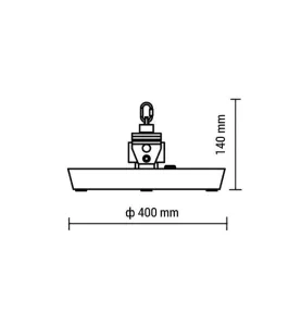 Cloche Highbay LED 150W 15000lm LED OSRAM 90° HB8141