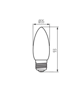 Ampoule LED 6W E27 C35 810lm 320° (60W) Ø35 - Blanc Naturel 4000K