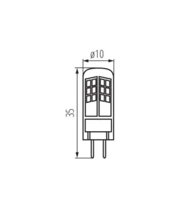 Ampoule LED 1,5W G4 JC 100lm 300° (11W) Ø10 - Blanc Chaud 3000K