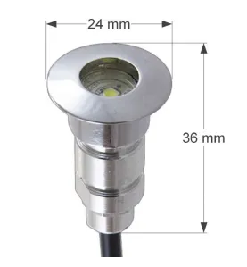 Mini spot LED encastrable rond 0,3W 12V