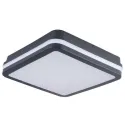 Plafonnier LED 24W étanche IP54 carré côté 260mm Graphite - Blanc Naturel 4000K