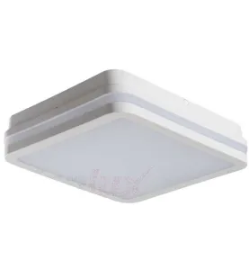 Plafonnier LED 24W étanche IP54 carré côté 260mm Blanc - Blanc Naturel 4000K