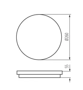 Plafonnier LED 24W avec Detecteur Hyperfréquence Étanche IP54 rond ∅260mm Graphite - Blanc Naturel 4000K