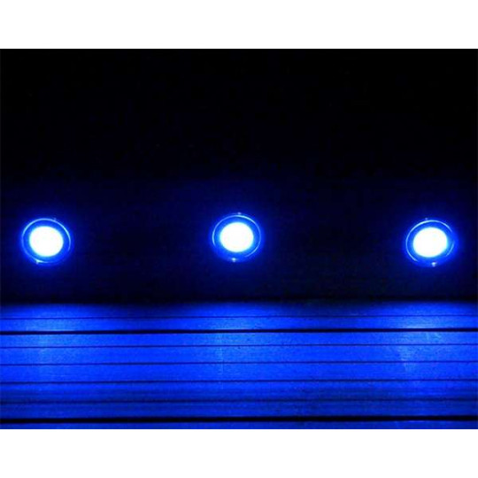 Mini spot LED encastrable 1,3w 24v étanche ip68 blanc du jour