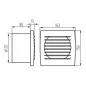 Extracteur d'air 20W Blanc - débit d'air 150m3/h