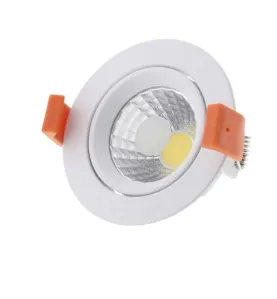 Plafonnier Rond Encastrable Blanc LED 8W COB Éclairage 50W - Blanc Naturel 4500K