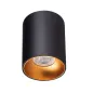 Plafonnier Saillie rond pour 1 ampoule GU10 Noir / or