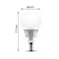 Ampoule LED E14 5W 450lm 240° Ø60mm RF 2.4GHz - RGB+CCT 2700K-6500K 013