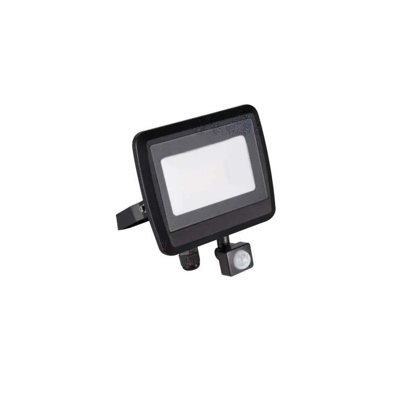 Projecteur LED à Détecteur 30W Noir étanche IP44 2400lm (240W) - Blanc Naturel 4000K