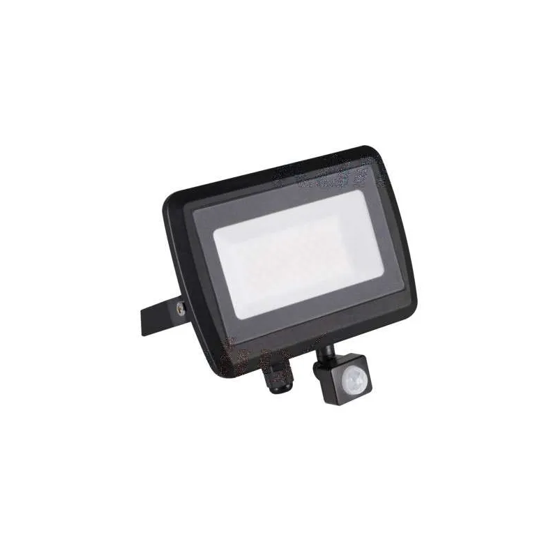 Projecteur LED à Détecteur 50W Noir étanche IP44 4000lm (400W) - Blanc Naturel 4000K