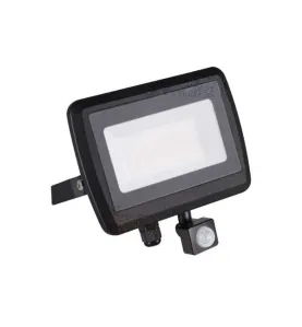 Projecteur LED à Détecteur 50W Noir étanche IP44 4000lm (400W) - Blanc Naturel 4000K