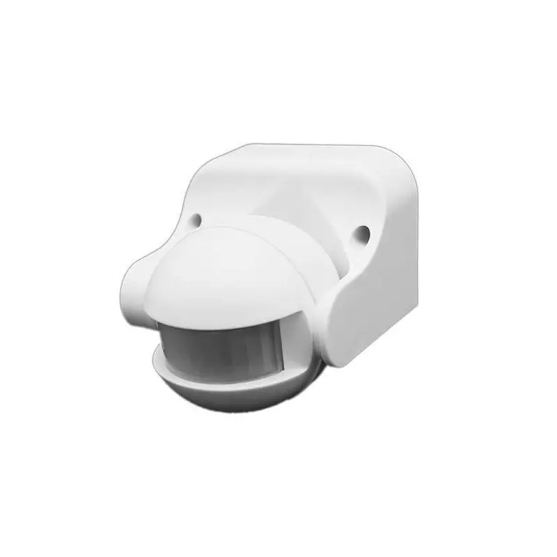 Détecteur de présence Orientable IP44 Blanc D:12m 180° Lux:10-2000