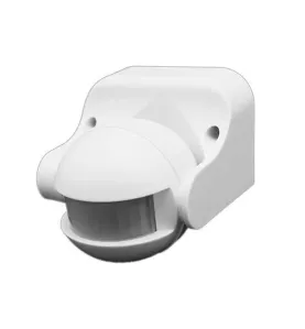 Détecteur de présence Orientable IP44 Blanc D:12m 180° Lux:10-2000