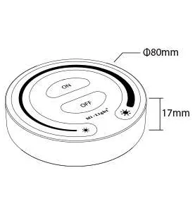 Contrôleur variateur sans fil tactile rond blanc