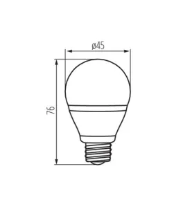 Ampoule LED E27 6,5W G45 équivalent à 48W - Blanc Naturel 4000K