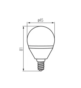 Ampoule LED E14 6,5W G45 équivalent à 48W - Blanc Naturel 4000K