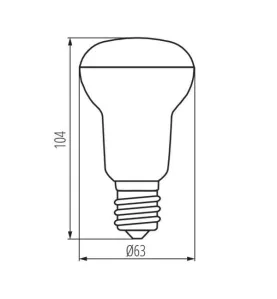 Ampoule LED E27 8W R63 équivalent à 50W - Blanc Chaud 3000K