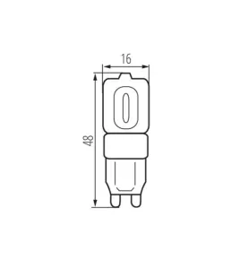 Ampoule LED SMD G9 AC220-240V 2,5W 200lm (21W) Ø16mm - Blanc Chaud 3000K