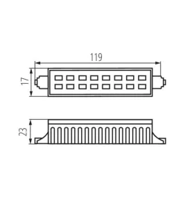 Ampoule LED R7s 6W équivalent à 42W - Blanc Chaud 3000K