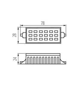 Ampoule LED R7s 6W équivalent à 42W - Blanc Chaud 3000K