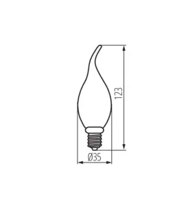 Ampoule LED 2,5W E14 C35 135lm 320° (15W) Ø35 - Blanc Très Chaud 1800K