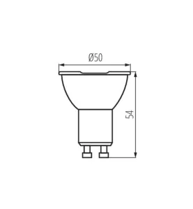 Spot LED GU10 5W PAR16 équivalent à 31W - Blanc Chaud 2700K