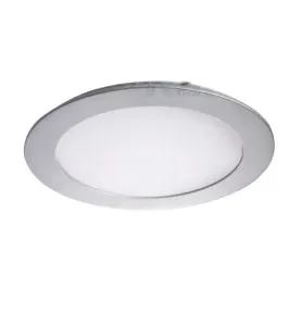 Downlight LED 12W étanche IP44 rond ∅169mm Argent - Blanc Naturel 4000K