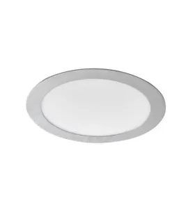 Downlight LED 18W étanche IP44 rond ∅220mm Argent - Blanc Naturel 4000K 