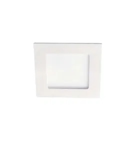 Downlight LED 6W étanche IP44 carré Blanc - Blanc Naturel 4000K