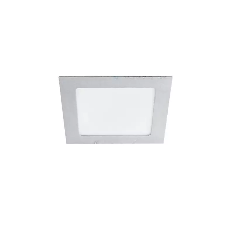 Downlight LED 12W étanche IP44 carré Argent - Blanc Naturel 4000K