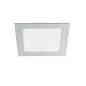 Downlight LED 12W étanche IP44 carré Argent - Blanc Naturel 4000K