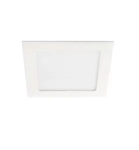 Downlight LED 12W étanche IP44 carré Blanc - Blanc Naturel 4000K