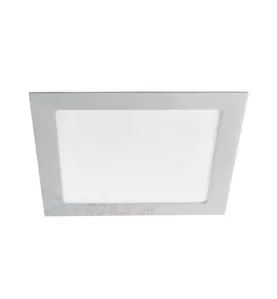 Downlight LED 18W étanche IP44 carré Argent - Blanc Naturel 4000K