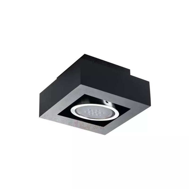 Plafonnier Saillie carré  pour 1 ampoule GU10 Noir