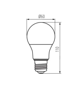 Ampoule LED E27 5,5W A60 équivalent à 41W - Blanc Naturel 4000K 