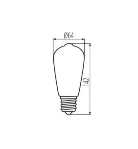 Ampoule LED E27 7W équivalent à 55W - Blanc Chaud 2500K 