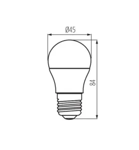 Ampoule LED E27 7,5W G45 équivalent à 61W - Blanc Naturel 4000K 