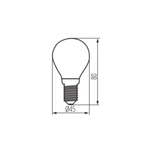 Ampoule LED E14 4,5W G45 équivalent à 40W - Blanc Chaud 2700K