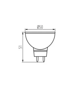 Ampoule LED Gx5,3 5W MR16 équivalent à 33W - Blanc Chaud 3000K