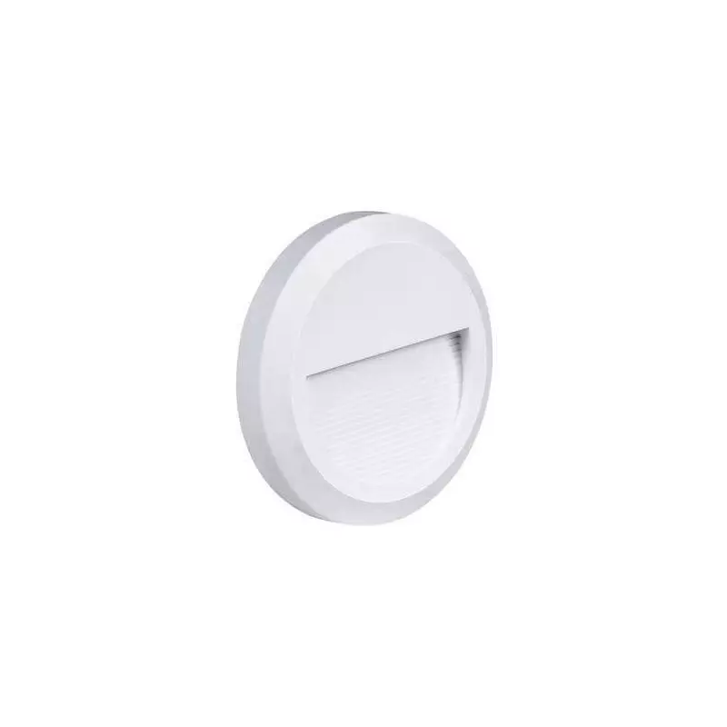 Applique 2W Encastrable LED Extérieure Étanche Ronde Blanche - Blanc Chaud 3000K