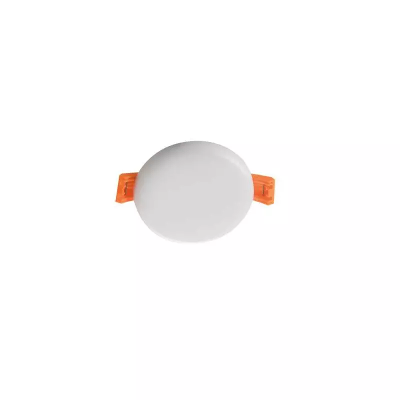 Downlight LED 6W rond ∅75mm Blanc - Blanc Chaud 3000K