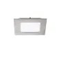 Downlight LED 6W étanche IP44 carré Nickel satiné - Blanc Naturel 4000K 